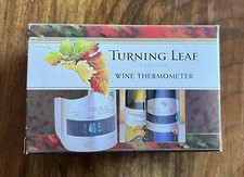 Turning Leaf California Wine Thermometer Bottle Cuff Stainless Steel New In Box picture