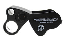 30X 60X Illuminated Jewelers Eye Loupe Foldable Magnifier Bright LED Light Gold picture