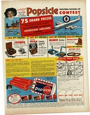 1956 Popsicle Western Round-Up Contest Gabby Hayes Vintage Print Ad picture