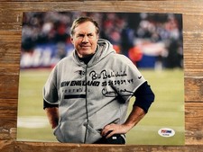 Bill Belichick Autographed 8x10 Patriots Photo Inscribed SB 36 38 39 49 PSA/DNA picture
