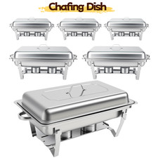 1/2/4/6 Pack Chafing Dish Buffet Set 9L/8QT Stainless Steel Food Warmer with Lid picture