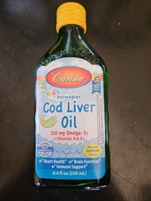 Carlson - Kid's Cod Liver Oil, 550 mg Omega-3s, Vitamins A & D3, Wild Norwegian, picture