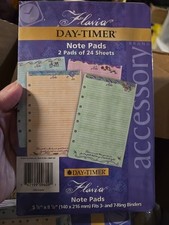 Flavia Day-Timer  Note Pads 5.5 x 8.5 - 2 Pads (24 Sheets) Vintage 2002 SEALED picture