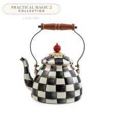 Mackenzie Childs Courtly Check 2 Quart Tea Kettle, New picture