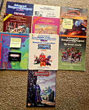 Dungeons & Dragons AD&D Lot Of Ten Vecna Screen Maps Vintage Rare Cards + Free picture