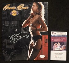 NUDE JEANIE BUSS Autographed Glossy LAKERS  8x10 w/JSA AUTHENTICATION picture