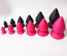 Large Silicone Anal Butt Plug Huge Trainer Dilator Prostate Massager Vaginal picture