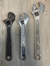 Vintage Adjustable Wrench 3 Piece Lot 10