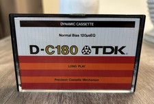 TDK D-C180 Vintage Audio Dynamic Cassette Tape Blank Long Play Made in Japan picture
