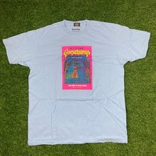 NEW Goosebumps Dumbgood Men Sz L Blue Shirt Horror Book R.L Stine Dead House picture