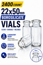 2400 10mL Clear Glass Serum Vials 20mm Crimp Top Headspace Sample Bottles picture