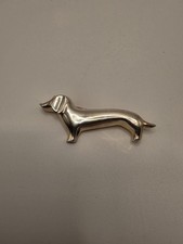 Vintage Signed D’Molina Sterling Silver Dachshund Wiener Dog Brooch picture