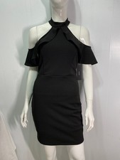 Lulus Collection Dress Black Off-the-Shoulder Bodycon Size M picture