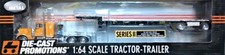 DCP 31436 Peterbilt Tractor w/Stepdeck Trailer - Orange/Silver 1/64 Die-cast MIB picture