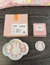 Miffy Sakura Cherry Blossom Ceramic Chopstick Rest and Sauce Dish Dick Bruna picture
