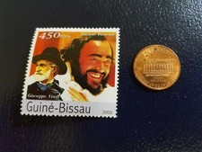 Giuseppe Verdi & Lucianno Pavarotti 2003 Guine-Bissau Perforated Stamp picture