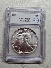 1987 American Silver Eagle ICG MS70 Lot#5 picture