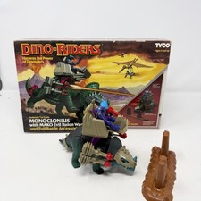 1988 Dino Riders Rulon Monoclonius With Mako Near Complete With Original Box picture