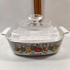 Vintage CorningWare Spice of Life 1 Qt Casserole Dish L'Echalote w/lid A-1-B picture
