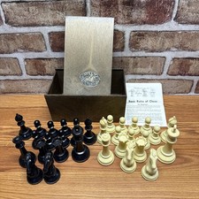 Vintage Cavalier Weighted Chessmen Tournament Chess Set 4