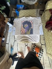 Authentic Hendrix Jimi Hendrix Graphic Tee Beige 4X Band Shirt Rock Vintage Styl picture