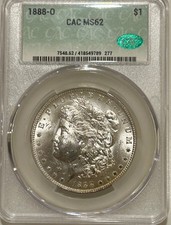 1888 O Morgan Silver Dollar CAC MS62 Better Date Morgan picture