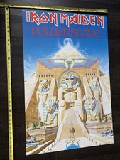 DEFECTIVE Rare Iron Maiden Power Slave Poster 22x34 Original 80s Print M G3D picture