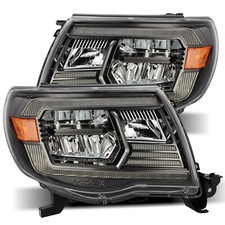 For 05-11 Toyota Tacoma AlphaRex Luxx Crystal Alpha Black LED Headlights Lamps picture