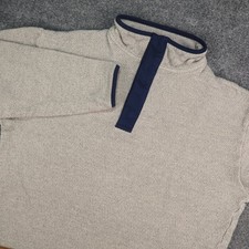 Southern Marsh Pullover Mens Medium Tan Quarter Snap Preppy Outdoor Fleece picture