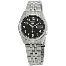 Seiko Series 5 Automatic Black Dial Men's Watch SNK381 picture