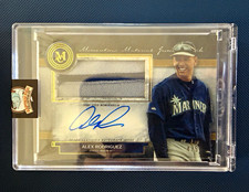 Topps 2020 Museum Collection Jumbo Patch Relic Auto Alex Rodriguez JPA-AROD 4/5 picture