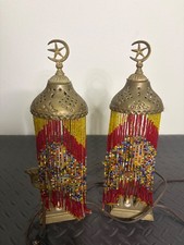 Vintage Moroccan Beaded Camel Lamps picture
