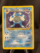 Pokemon TCG Poliwrath 13/102 Base Set Unlimited Holo Rare EN 1999 Heavily Played picture