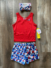 BMAGICAL by BTWEEN~nwt 3 pc. Tank Top & Shorts Pajama Set plus Bow~Size 12~NEW picture