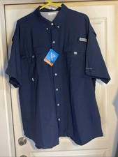 NEW WITH TAGS Columbia Men's PFG Bahama II Navy relaxed fit UPF Sz 2XL picture