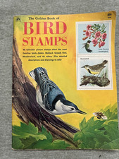 VINTAGE 1981 A Golden Stamp Book of BIRD STAMPS w/ Stickers Paperback Childrens picture
