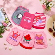 Dog Shirts 6 Pack Puppy Clothes Small Dog Vest Cute Pet Apparel Summer picture