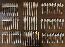 SILCO Stainless USA MCM 77 pc Flatware Lot (25 Forks, 25 Knives & 27 Teaspoons) picture