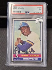 1976 Topps #550 Hank Aaron - PSA NM7 (Listing#1653) picture