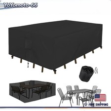 108IN 600D Heavy Duty Patio Furniture Covers Waterproof Outdoor Table Protector picture