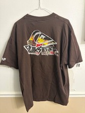 Quicksilver Men’s XL adult T-shirt VTG RARE Y2K brown vintage picture