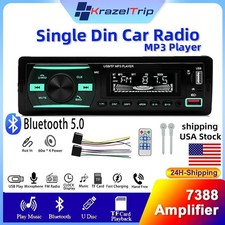 Car Radio MP3 Player Single Radio Bluetooth Stereo FM Aux Input Receiver USB picture