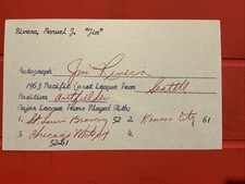Jim Rivera🔥🔥🔥🔥MLB : 1952 St. Louis Browns 🔥🔥🔥🔥🔥🔥🔥🔥Autograph⚾️⚾️ picture