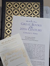Easton Press The Grapes of Wrath John Steinbeck Leather Unread Collector's Notes picture