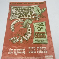 Vintage Commander Cody Band And Dick Siegel Concert Poster picture