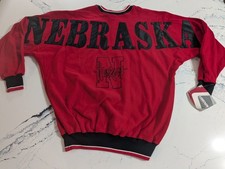 Deadstock NWT VTG 90's Nebraska Cornhuskers Embroidered Spellout Sweatshirt XL picture