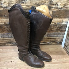 ON HOLD Deniro Custom Ladies Riding Boots - Brown w/ Laces Size Ladies 41 (10) picture