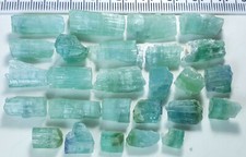 169Cts Beautiful Sky Blue Colors Tourmaline Crystal Type & Rough Grade Good Qty picture