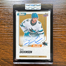 Upper Deck 2025-26 Clear Cut Retro Sam Dickinson Sharks Rookie Auto RA-SD picture