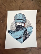 Tyler Stout RoboCop Color Variant Pros & Cons XV Handbill 15 Mini Art Print 4x5 picture